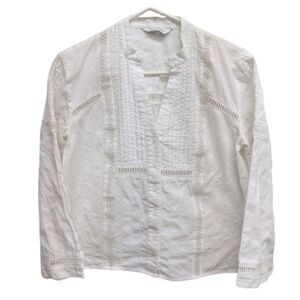 Club Monaco white cotton blouse